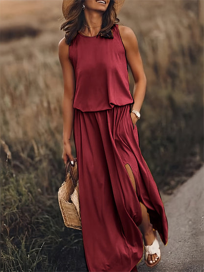Edna - Rochie maxi boho din modal în stil elegant