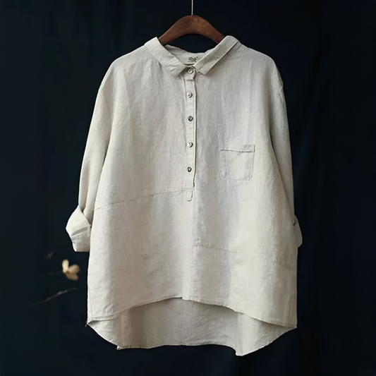 Annalie - Cămașă decontractată cu mâneci lungi pentru femei