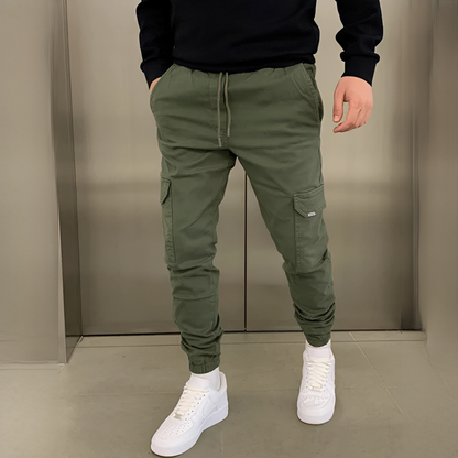 Khalid - Pantalon cargo elastic pentru bărbați