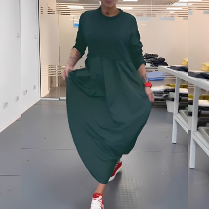 Gisèle - Rochie lejeră cu guler rotund pentru femei