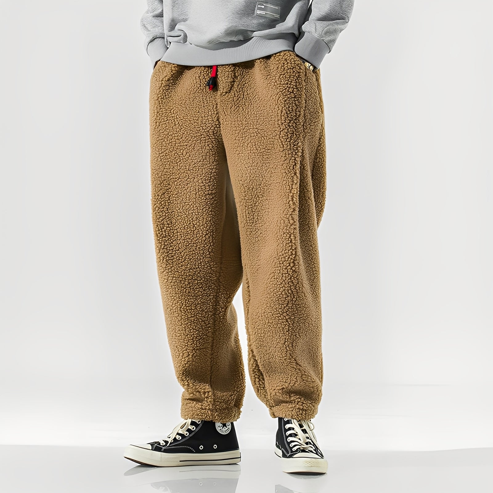 Sanford - Pantaloni stilați din fleece Teddy pentru bărbați
