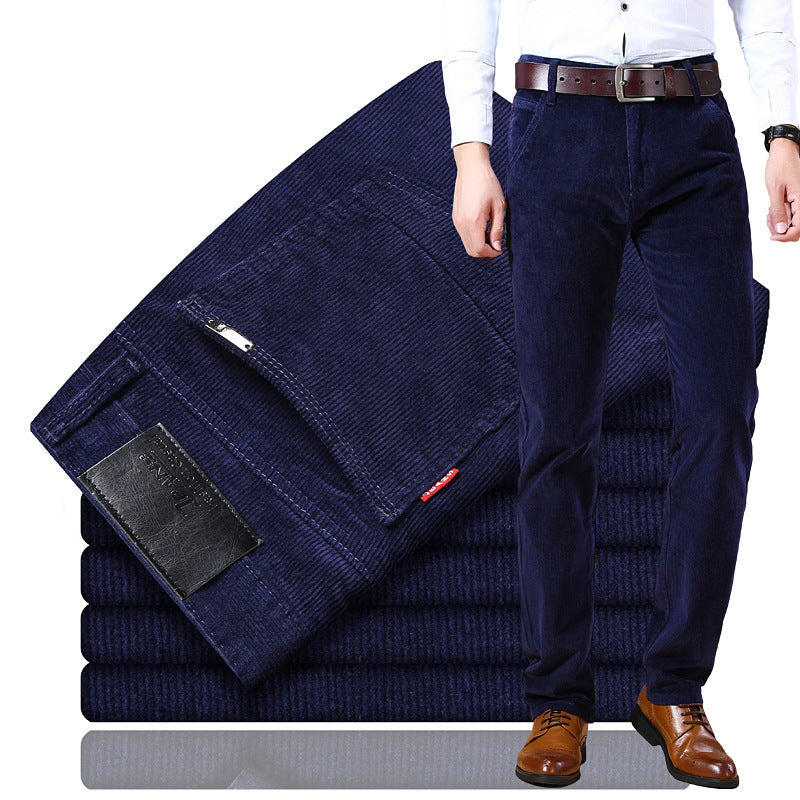 Douglas - Pantaloni Retro-Stretch din Cord pentru Barba?i