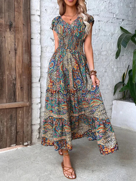 Leanie - Rochie Paisley Vivace de Primăvară