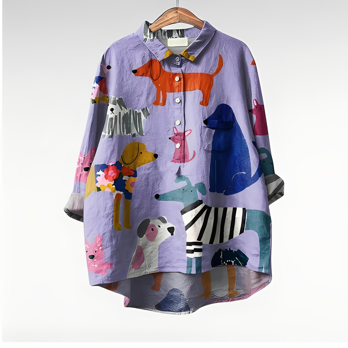 Eyden - Cămașă artistică cu mâneci lungi pentru femei