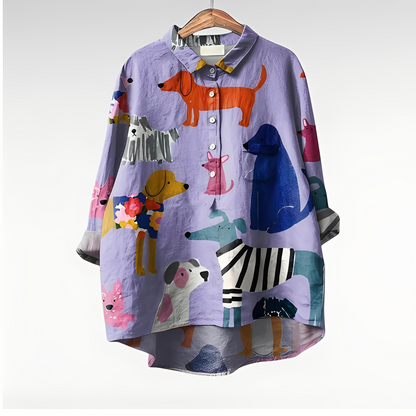 Eyden - Cămașă artistică cu mâneci lungi pentru femei