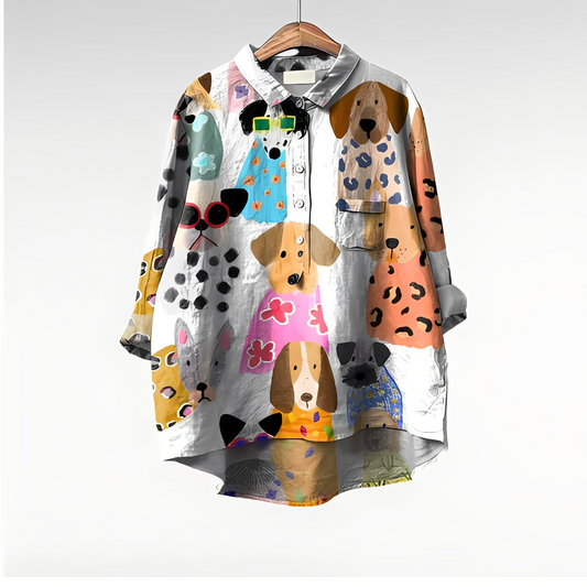 Eyden - Cămașă artistică cu mâneci lungi pentru femei