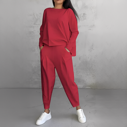 Lilian - Ansamblu cămașă și pantalon la modă pentru femei