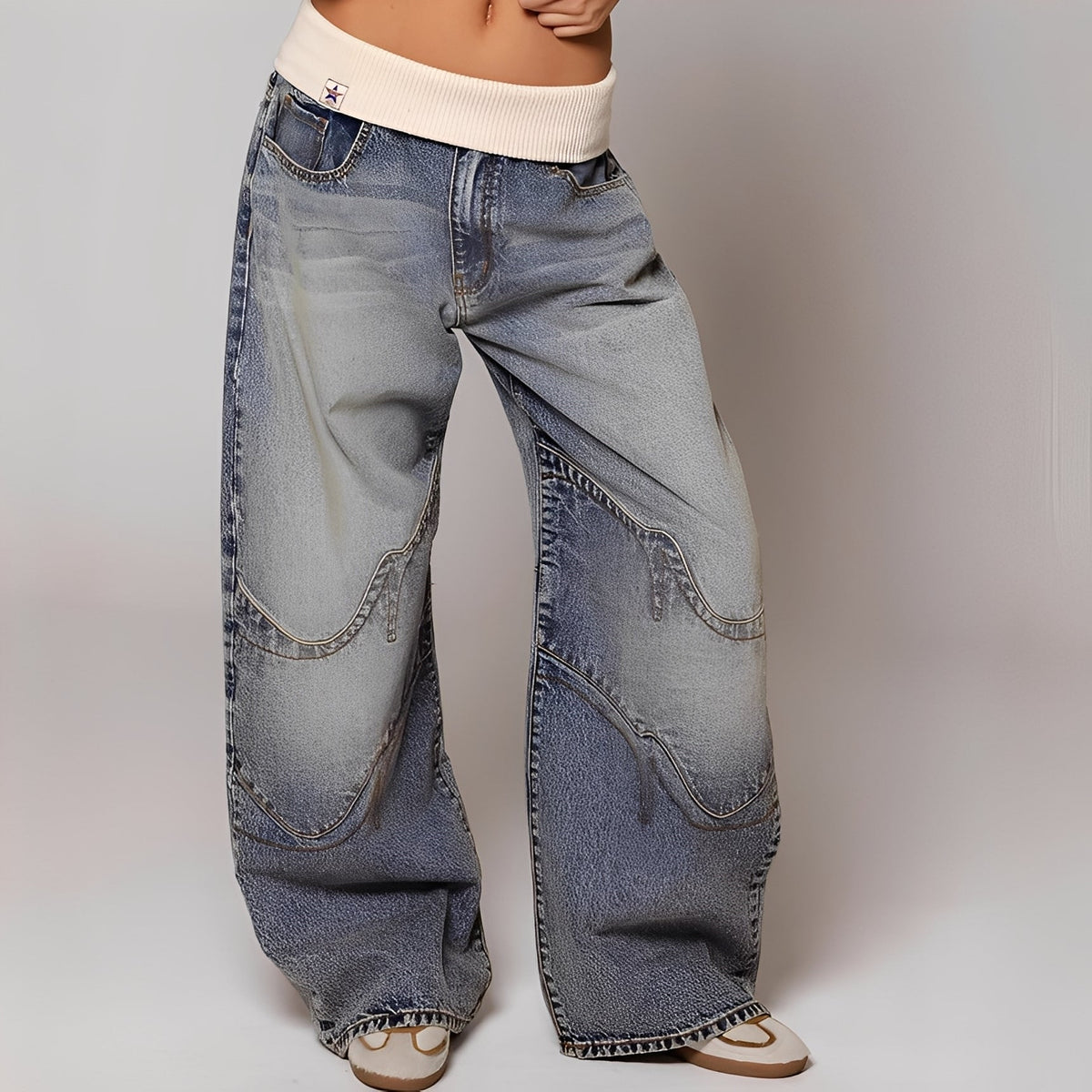 Vanessa - Blugi confortabili cu picior larg