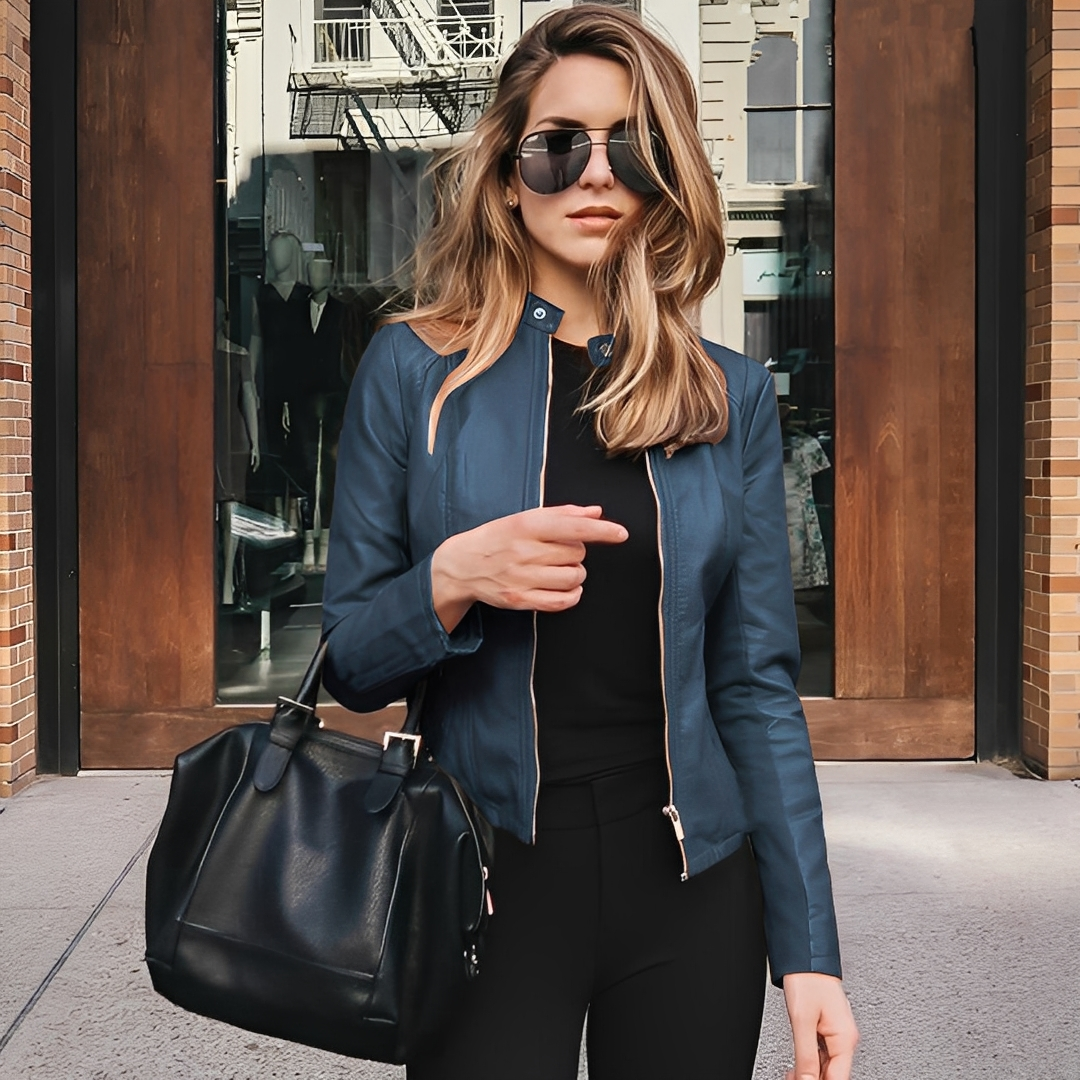 Lysiane - Jachetă de iarnă din piele, elegantă pentru femei