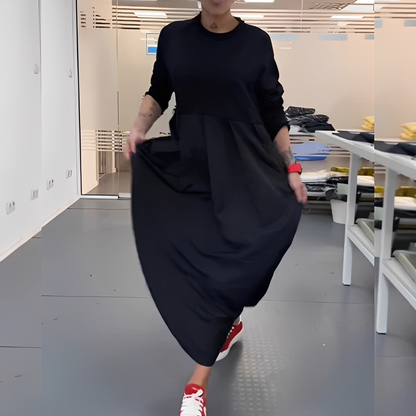 Gisèle - Rochie lejeră cu guler rotund pentru femei