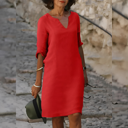 Guilaine - Rochie rafinată cu decolteu în V pentru femei