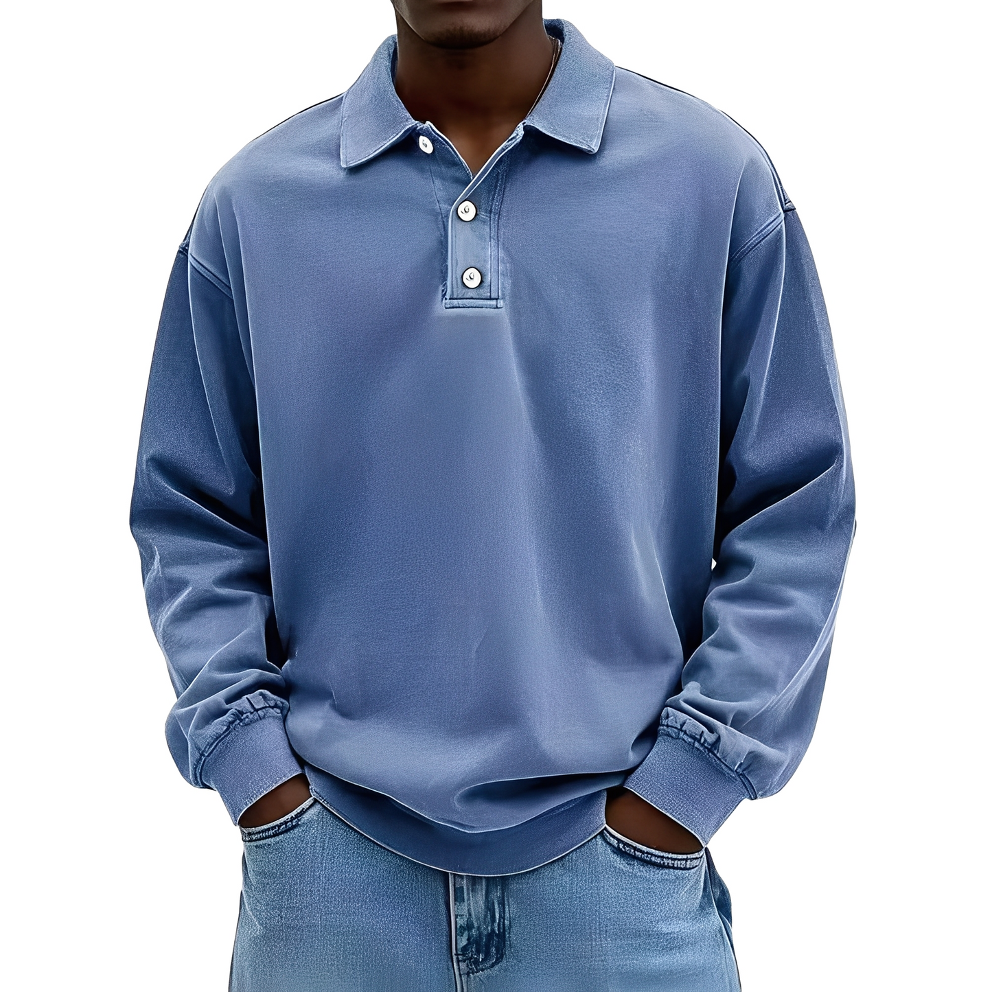 Chris - Tricou clasic gros cu mânecă lungă pentru bărbați