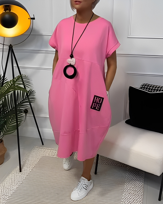 Estelle - Rochie largă simplă pentru femei