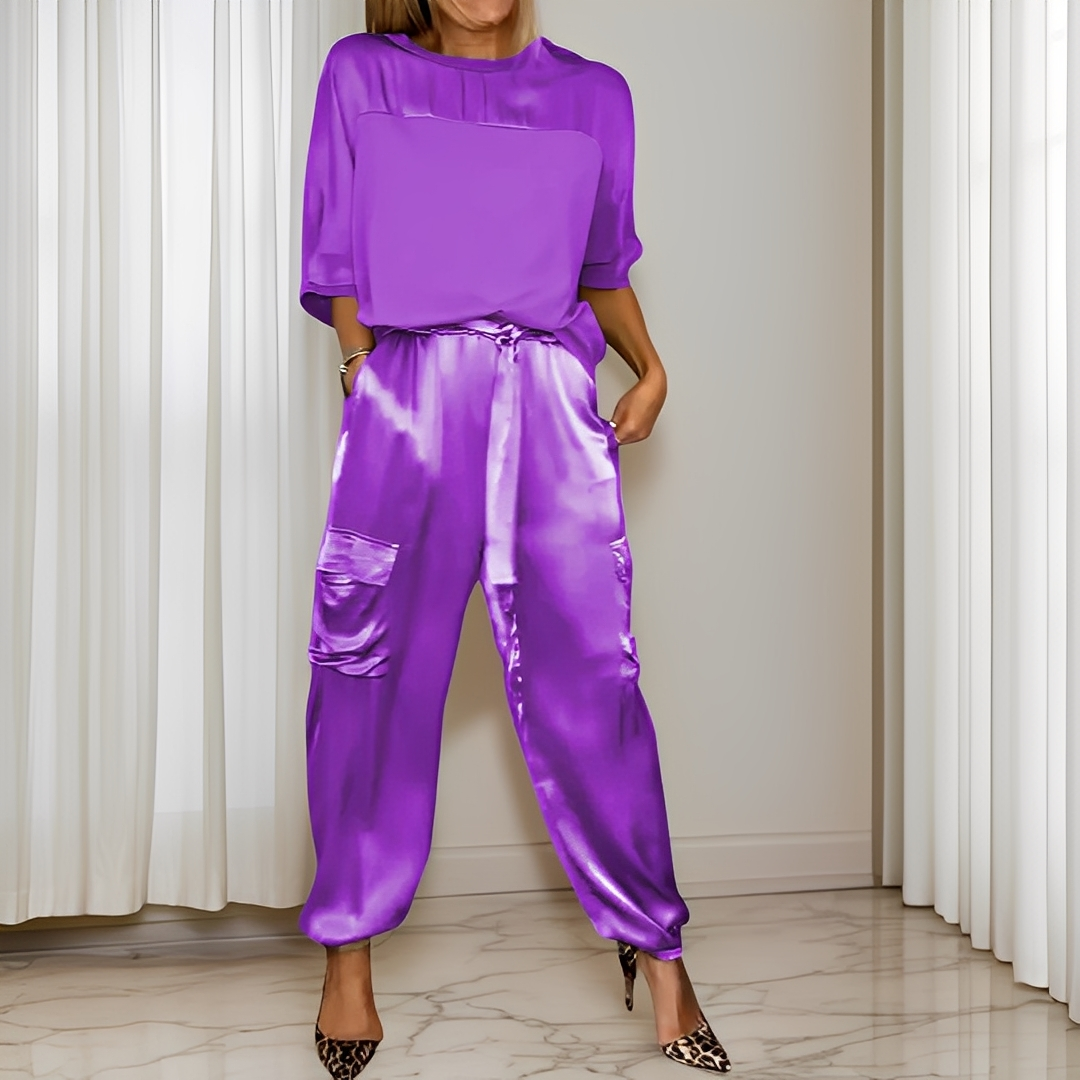 Cristel - Set de top și pantaloni eleganți pentru femei
