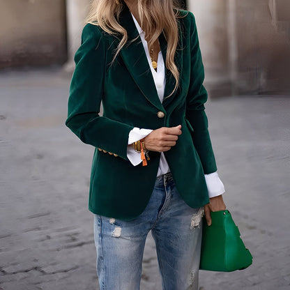 Alise - Elegant, slim sacou de catifea pentru femei