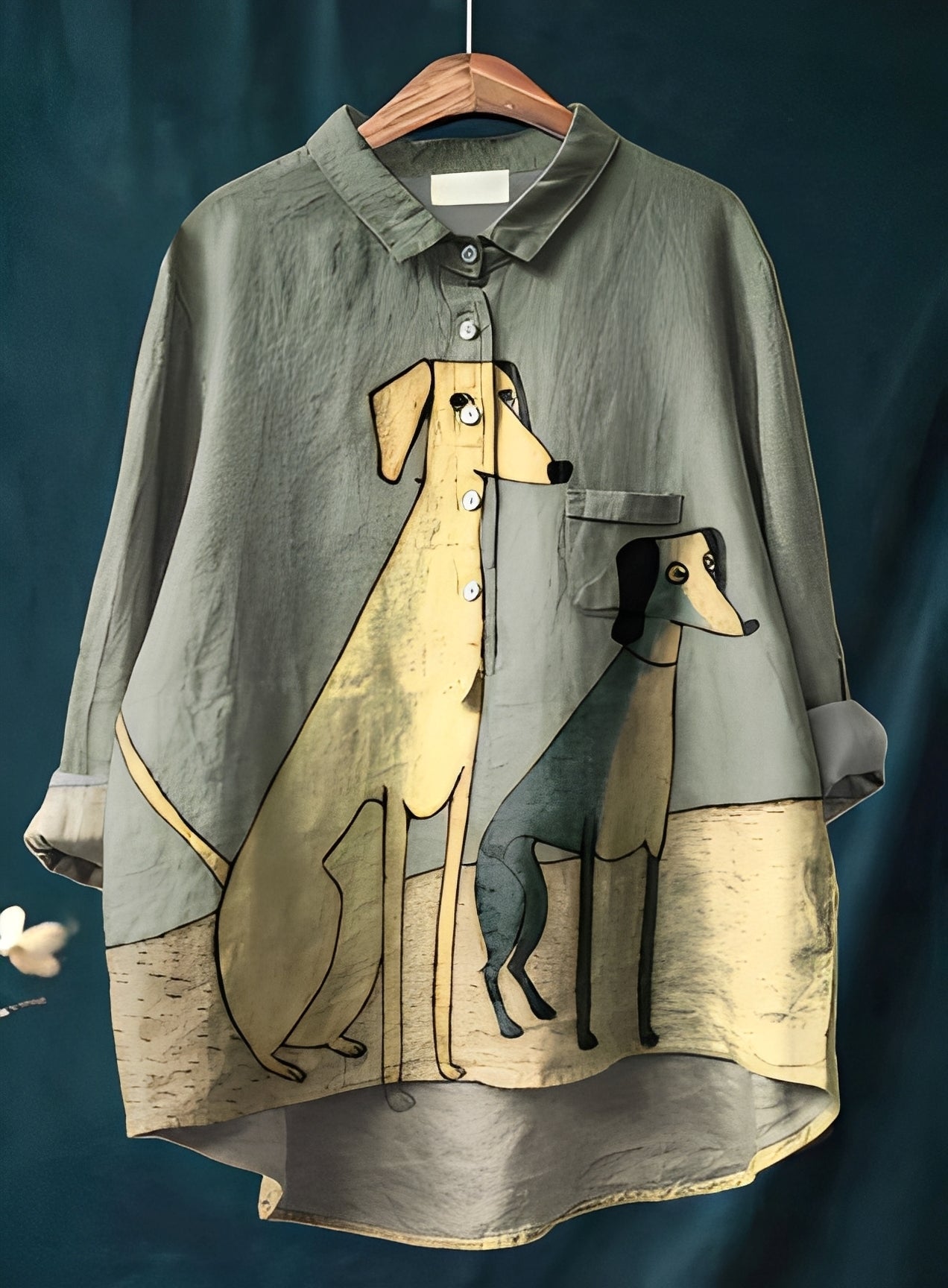 Eyden - Cămașă artistică cu mâneci lungi pentru femei