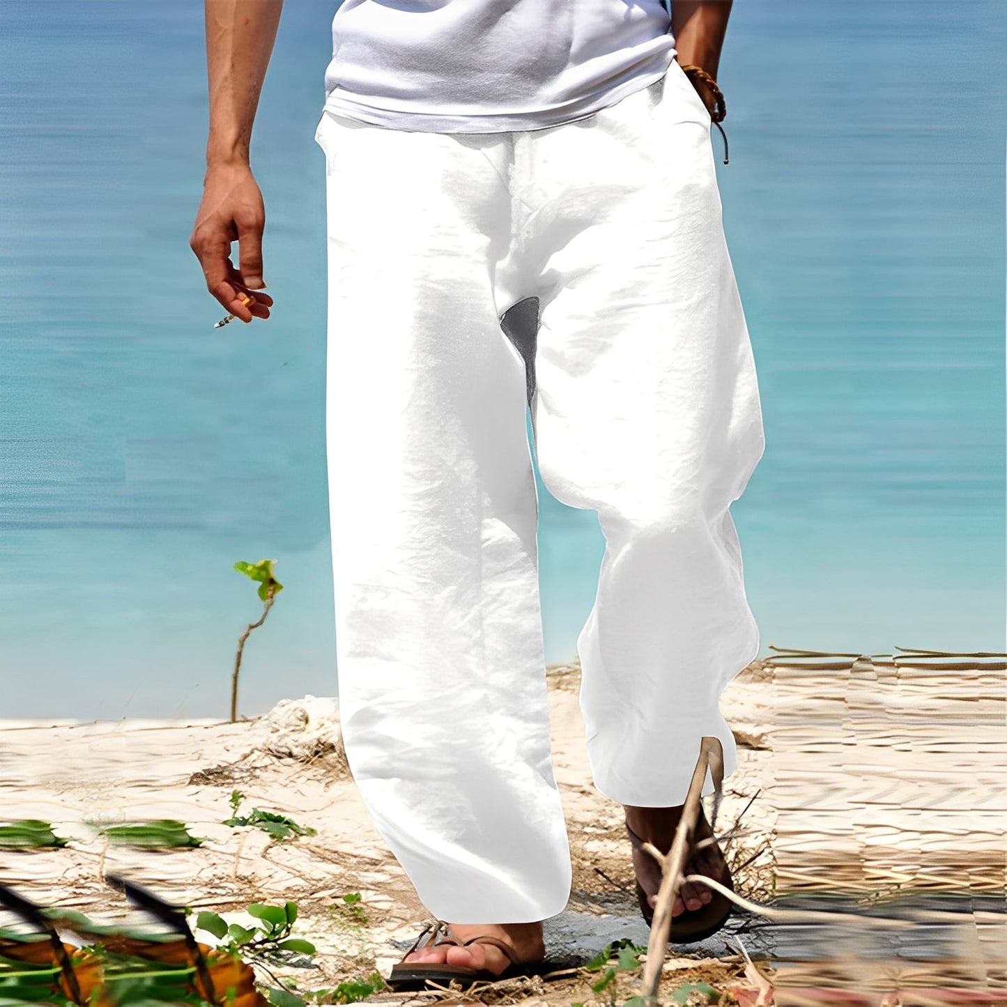 Milan - Pantaloni confortabili din in pentru bărbați