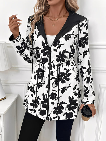 Jennelle - Jachetă reversibilă stilată cu glugă pentru femei