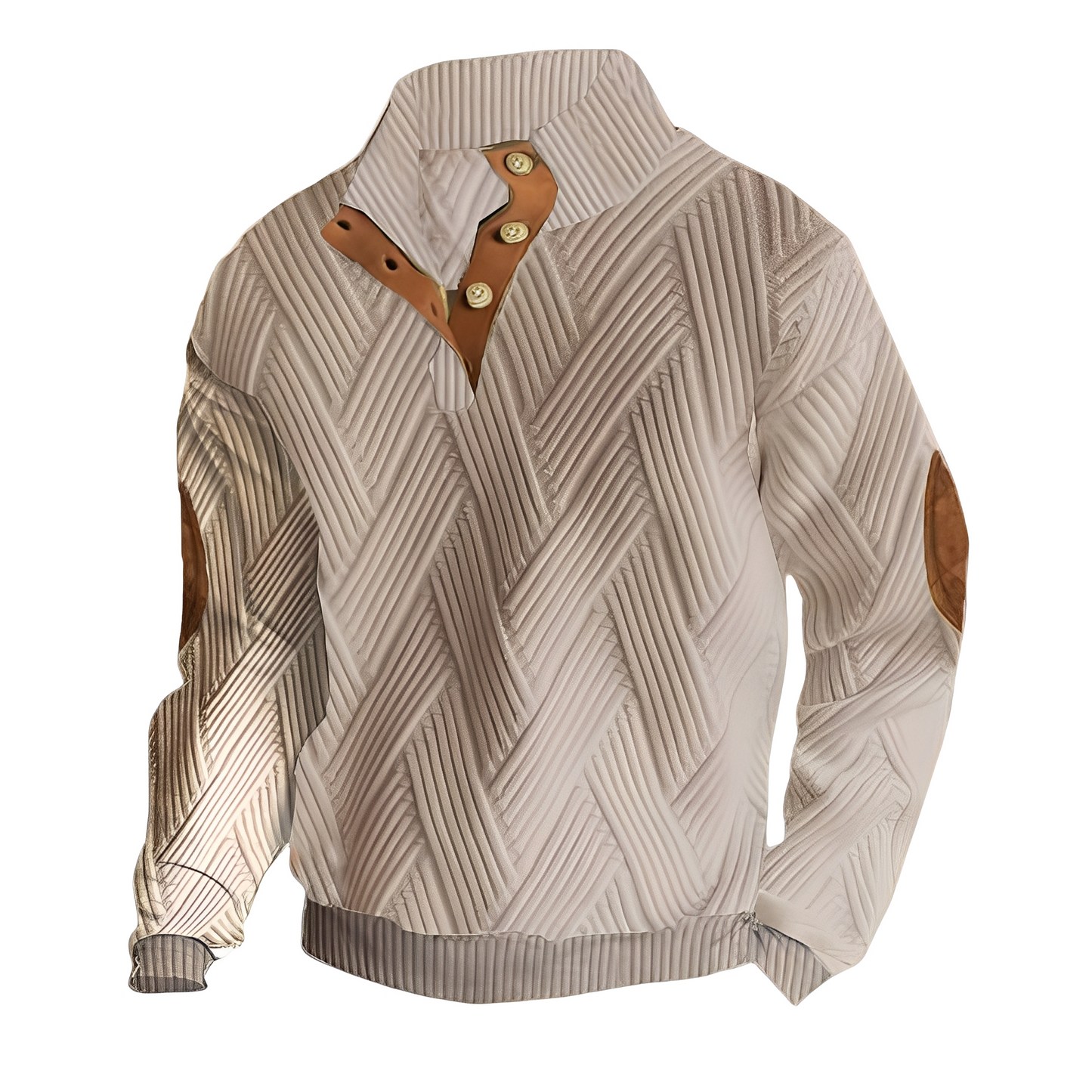 Austin - Pulover retro cu print stilizat pentru bărbați