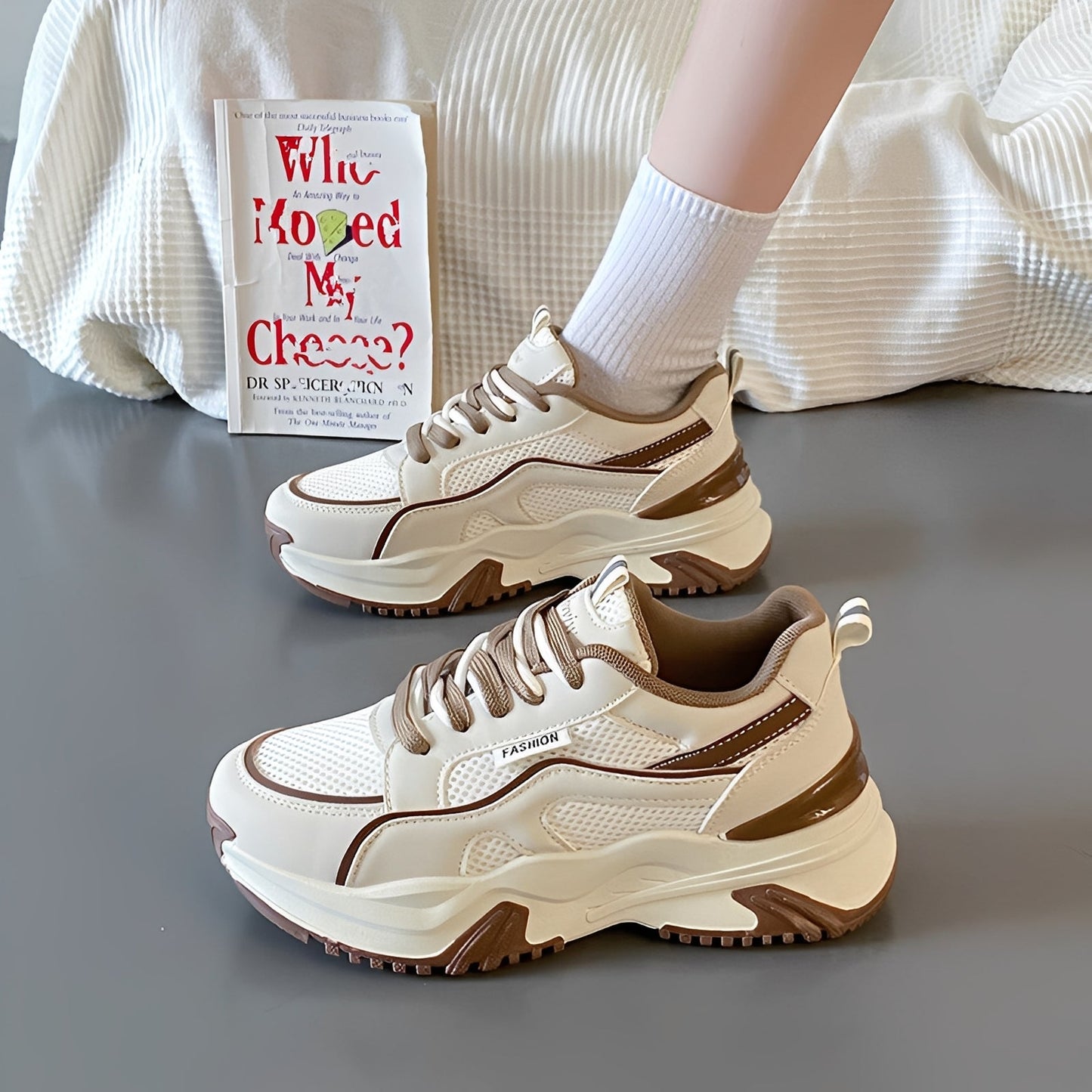 Rachel - Sneaker Mesh Casual cu Toc Înalt pentru Dame