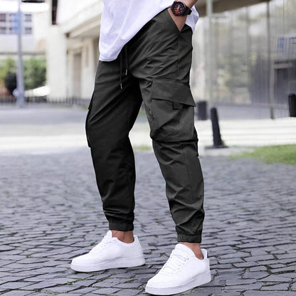 Ollie - Pantaloni cargo jogging casual, elastici, pentru bărbați
