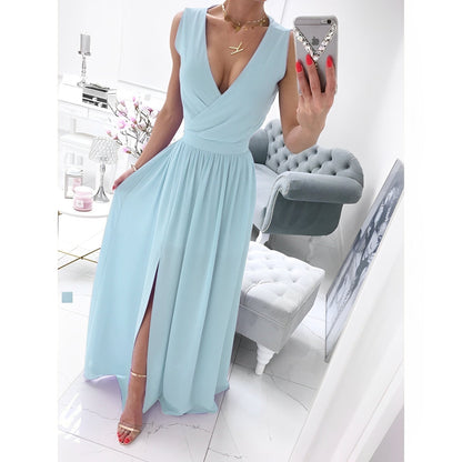 Rochie din in fără mâneci pentru femei