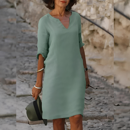 Guilaine - Rochie rafinată cu decolteu în V pentru femei