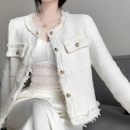 Rexanne - Jachetă scurtă la modă cu buzunare pentru femei