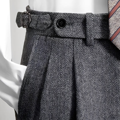 Osbert - Pantaloni casual din lână tweed pentru bărbați