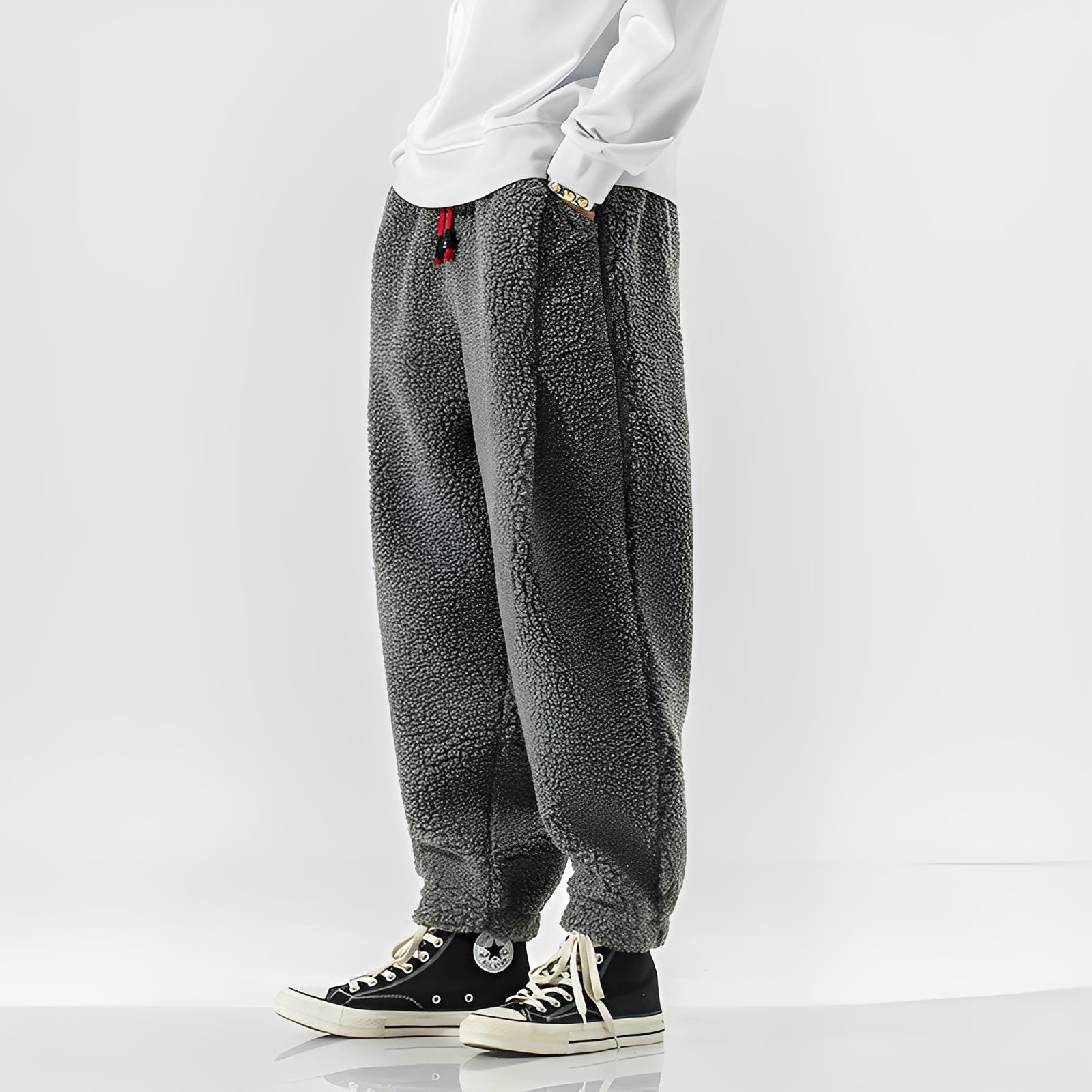 Sanford - Pantaloni stilați din fleece Teddy pentru bărbați