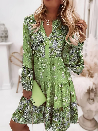 Liora – Rochie boho cu croială fluidă și eleganță florală