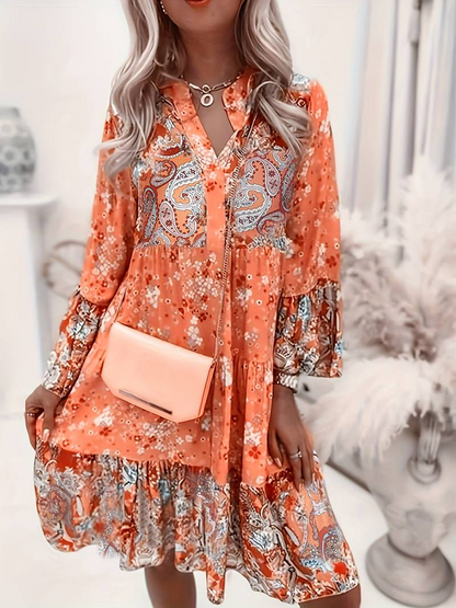 Liora – Rochie boho cu croială fluidă și eleganță florală