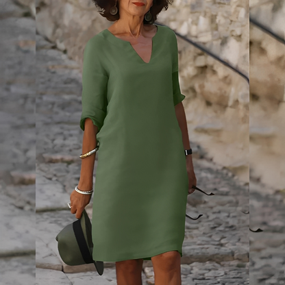 Guilaine - Rochie rafinată cu decolteu în V pentru femei