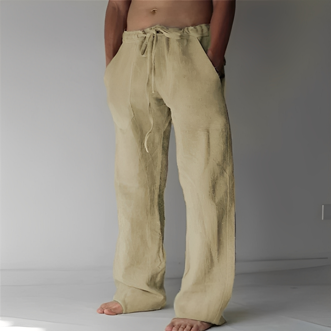 Kirk - Pantalon larg cu șnur stilat pentru bărbați