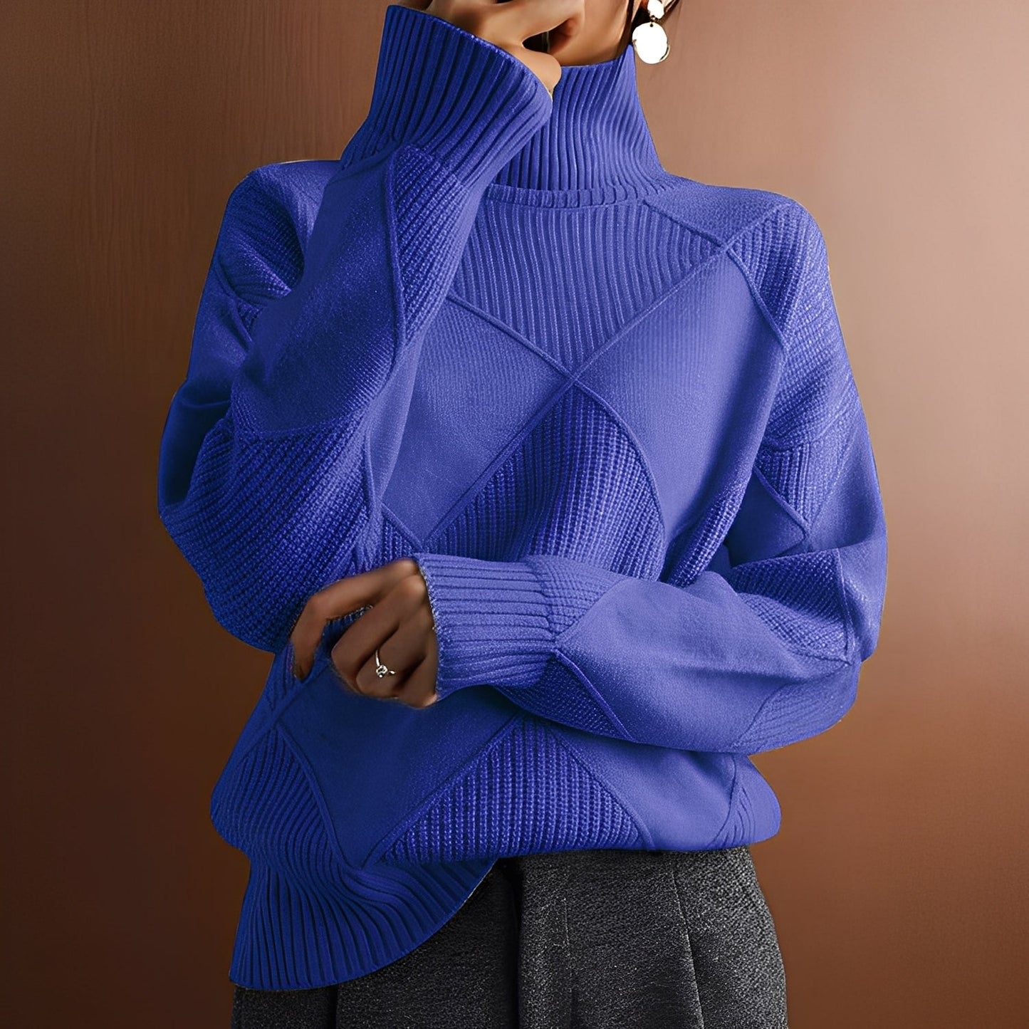 Morgan - Pulover stilat cu guler rulat din cașmir pentru femei