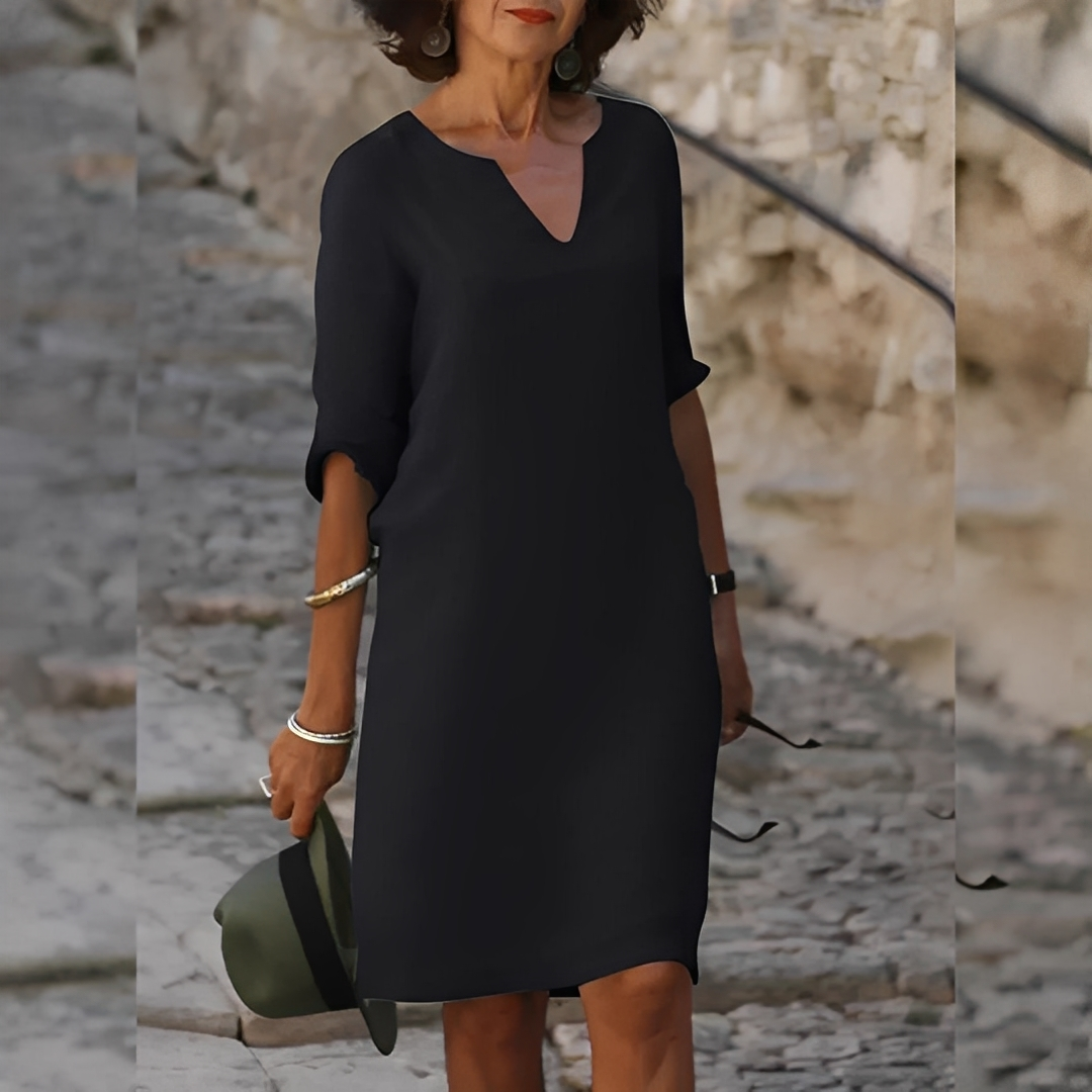 Guilaine - Rochie rafinată cu decolteu în V pentru femei