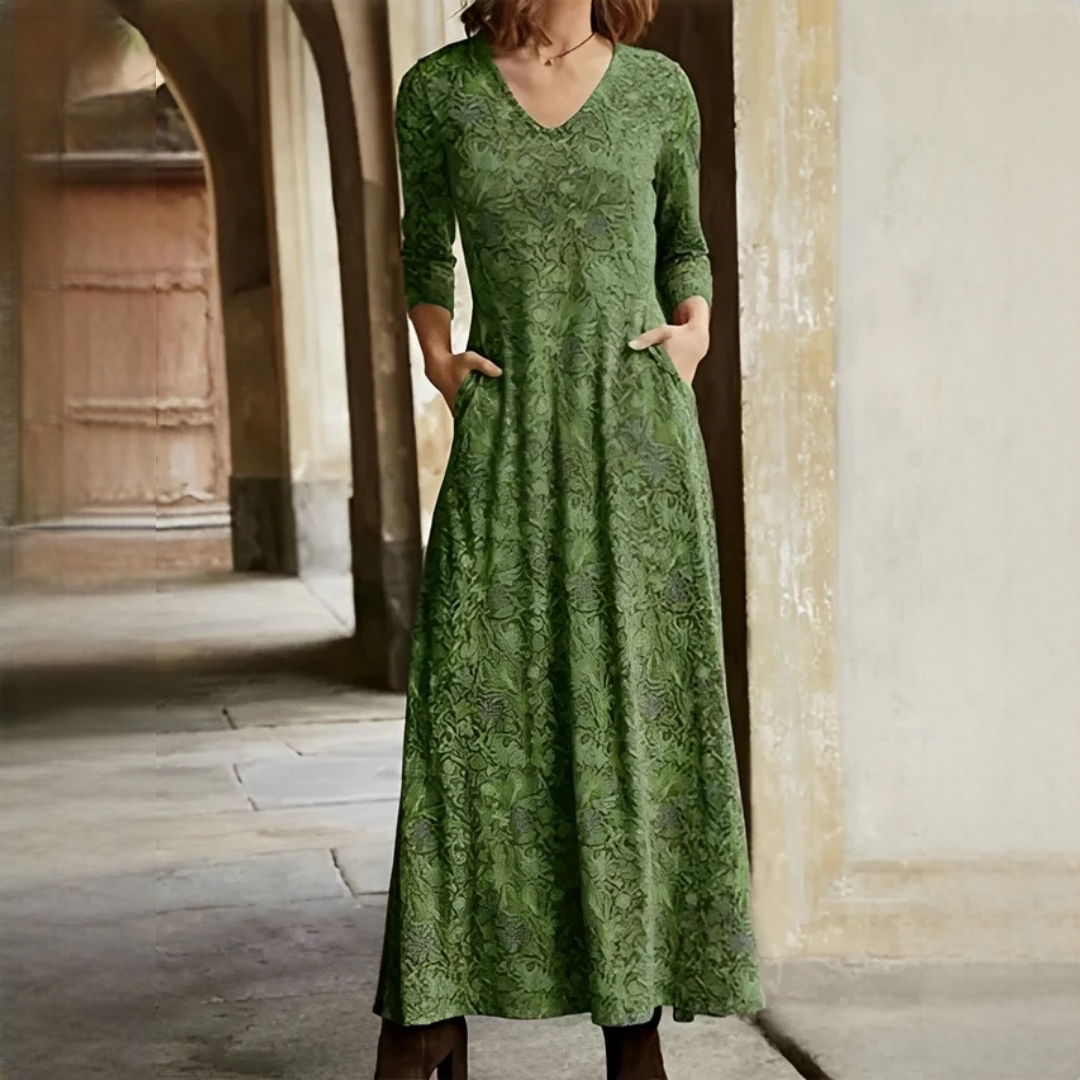 Sophie - Rochie vintage cu mâneci lungi