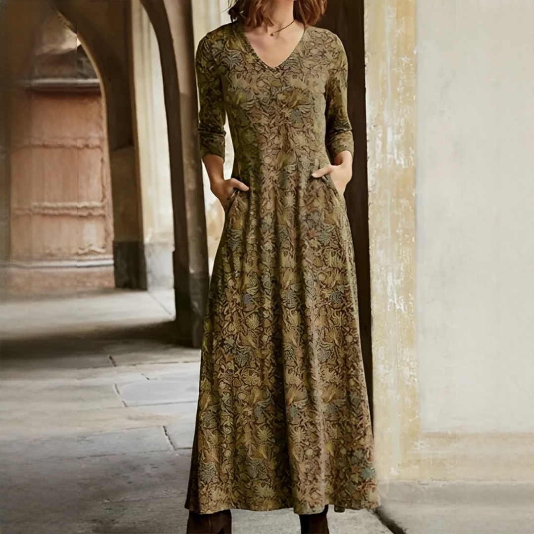 Sophie - Rochie vintage cu mâneci lungi