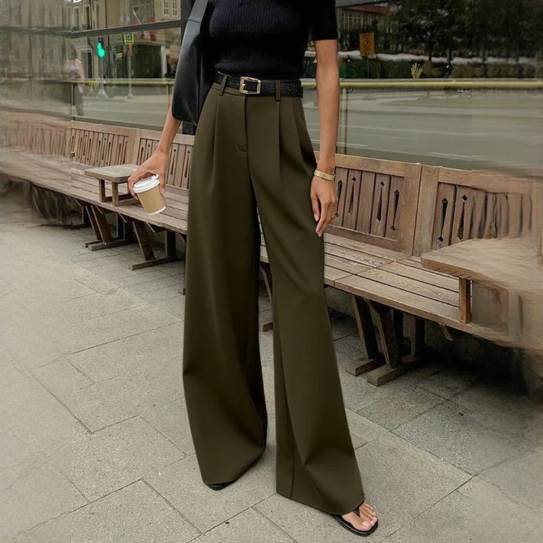 Marlene - Pantaloni eleganți cu crac larg