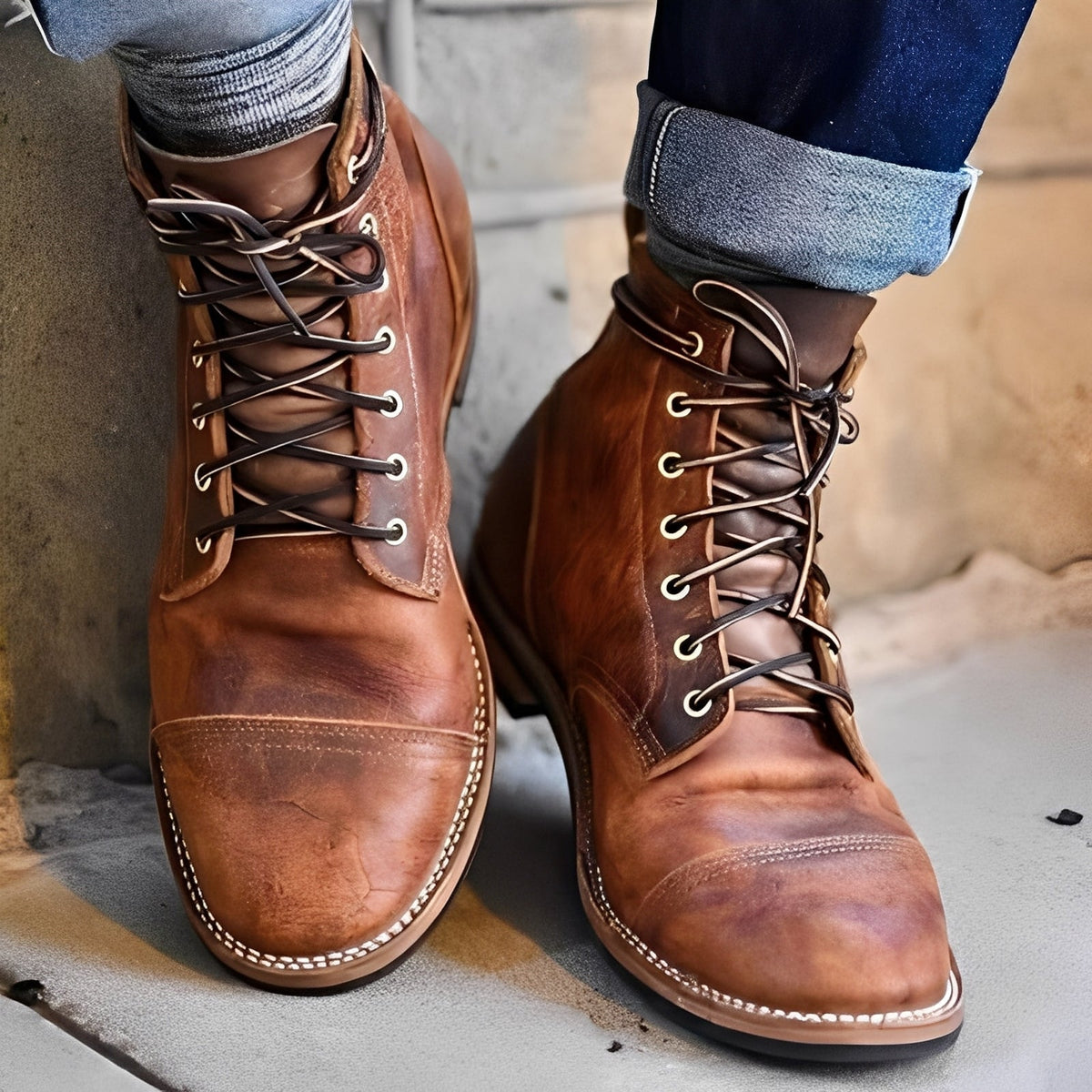 Garrick - Cizme vintage robuste