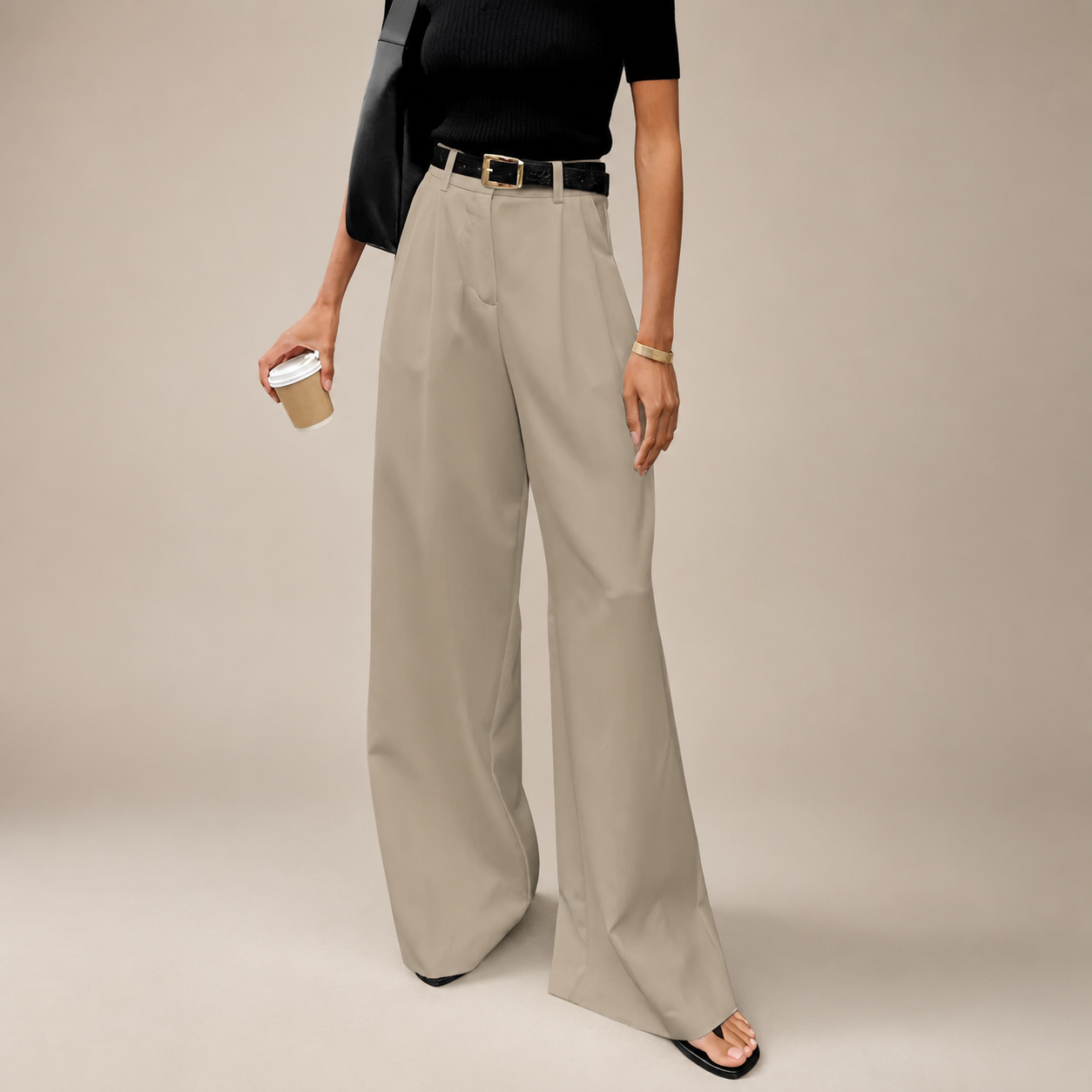 Blaine - Pantaloni largi stilati