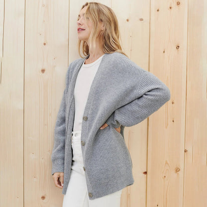 Leah - Cardigan oversized din cașmir pentru femei