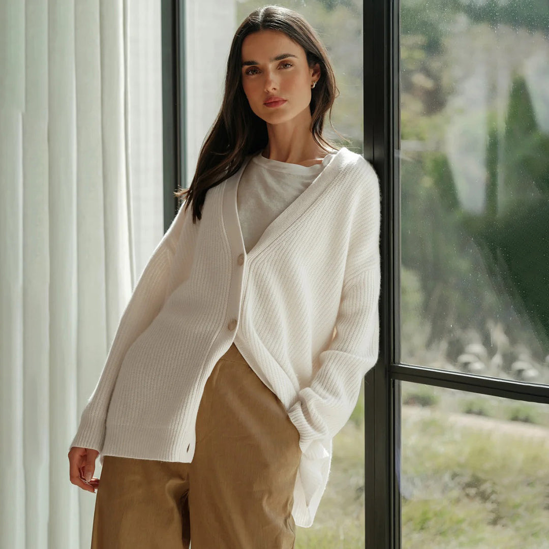 Leah - Cardigan oversized din cașmir pentru femei