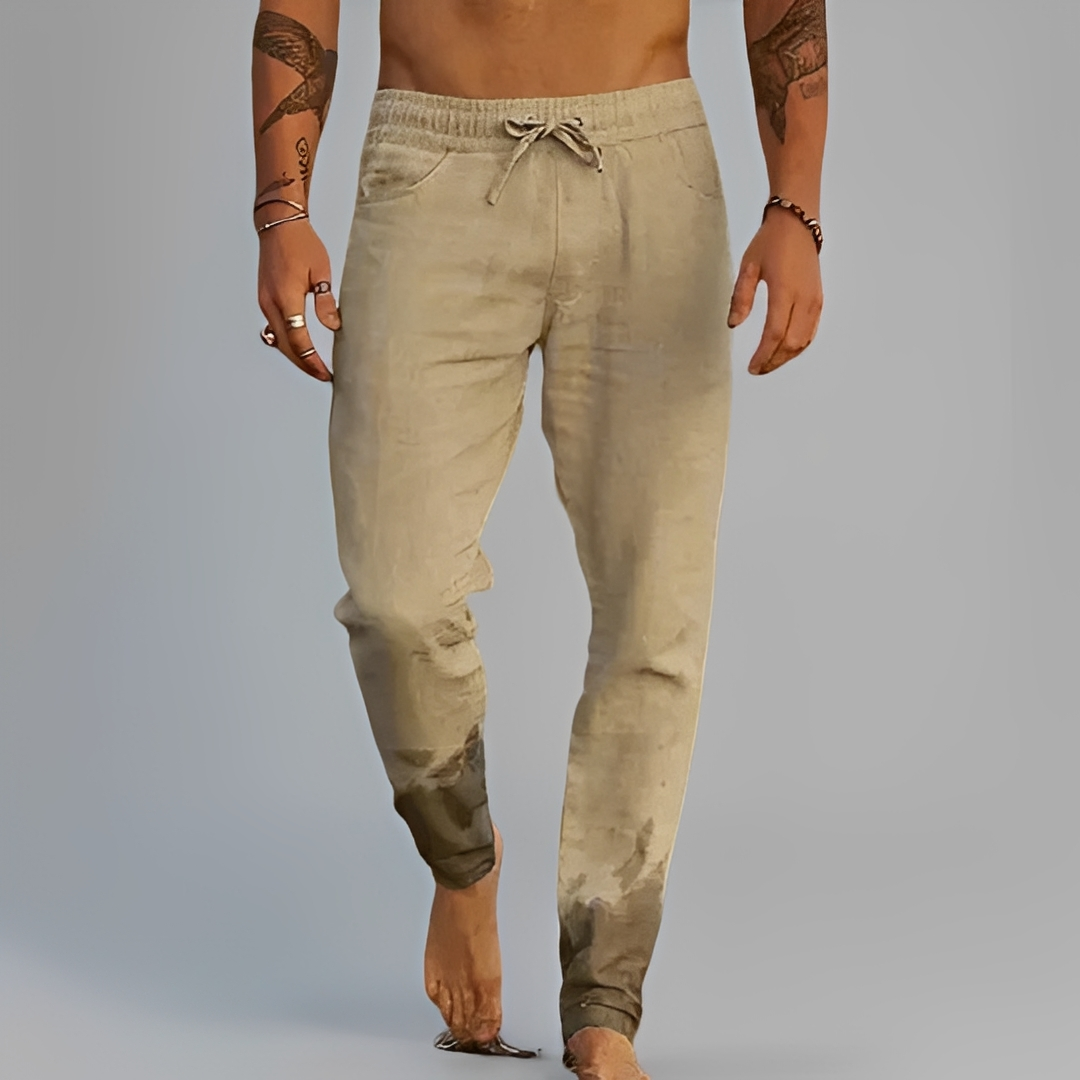 Eladio - Pantaloni lejeri cu șiret pentru bărbați