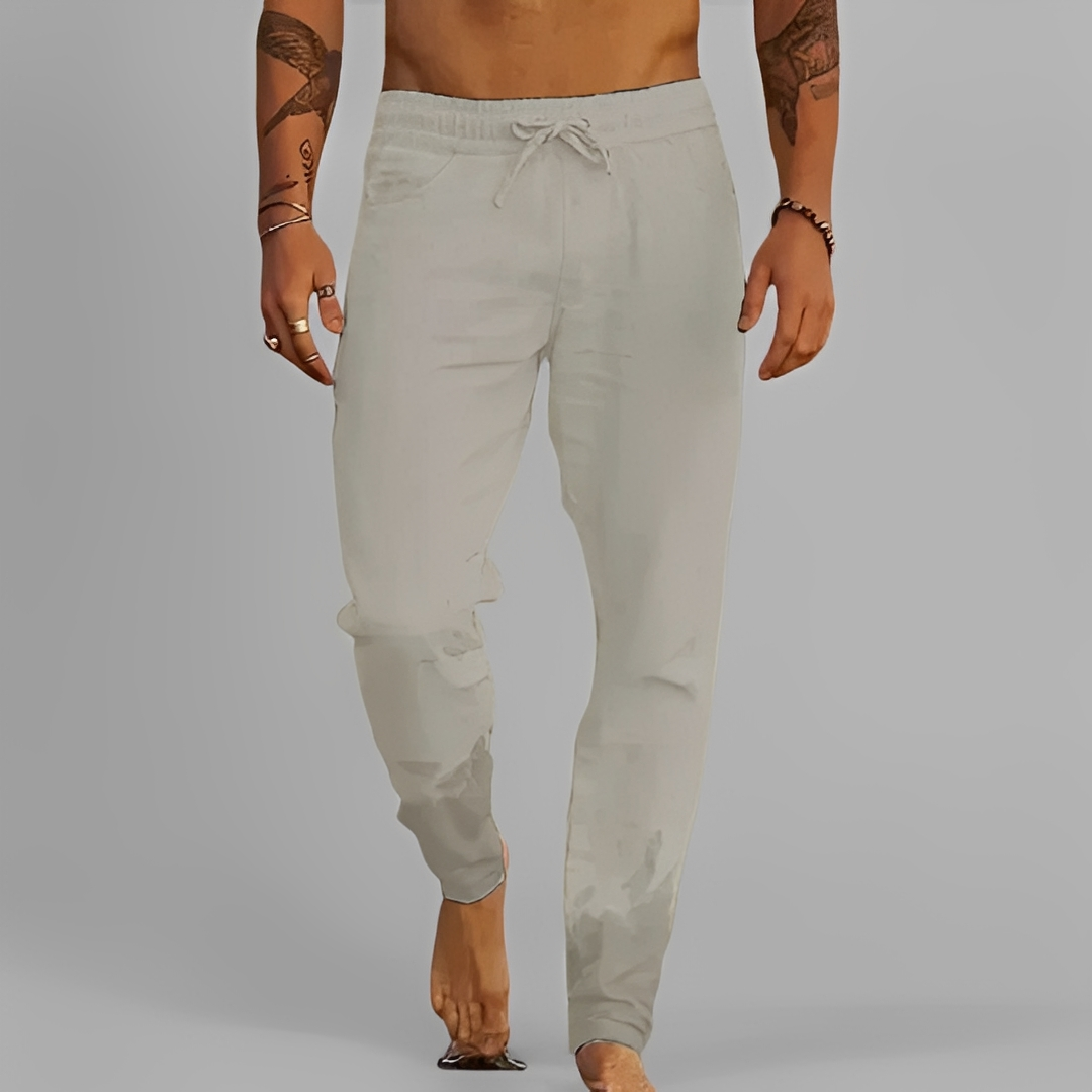 Eladio - Pantaloni lejeri cu șiret pentru bărbați