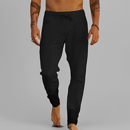 Eladio - Pantaloni lejeri cu șiret pentru bărbați