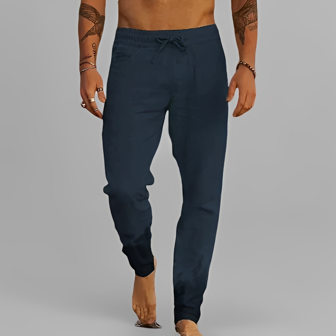 Eladio - Pantaloni lejeri cu șiret pentru bărbați