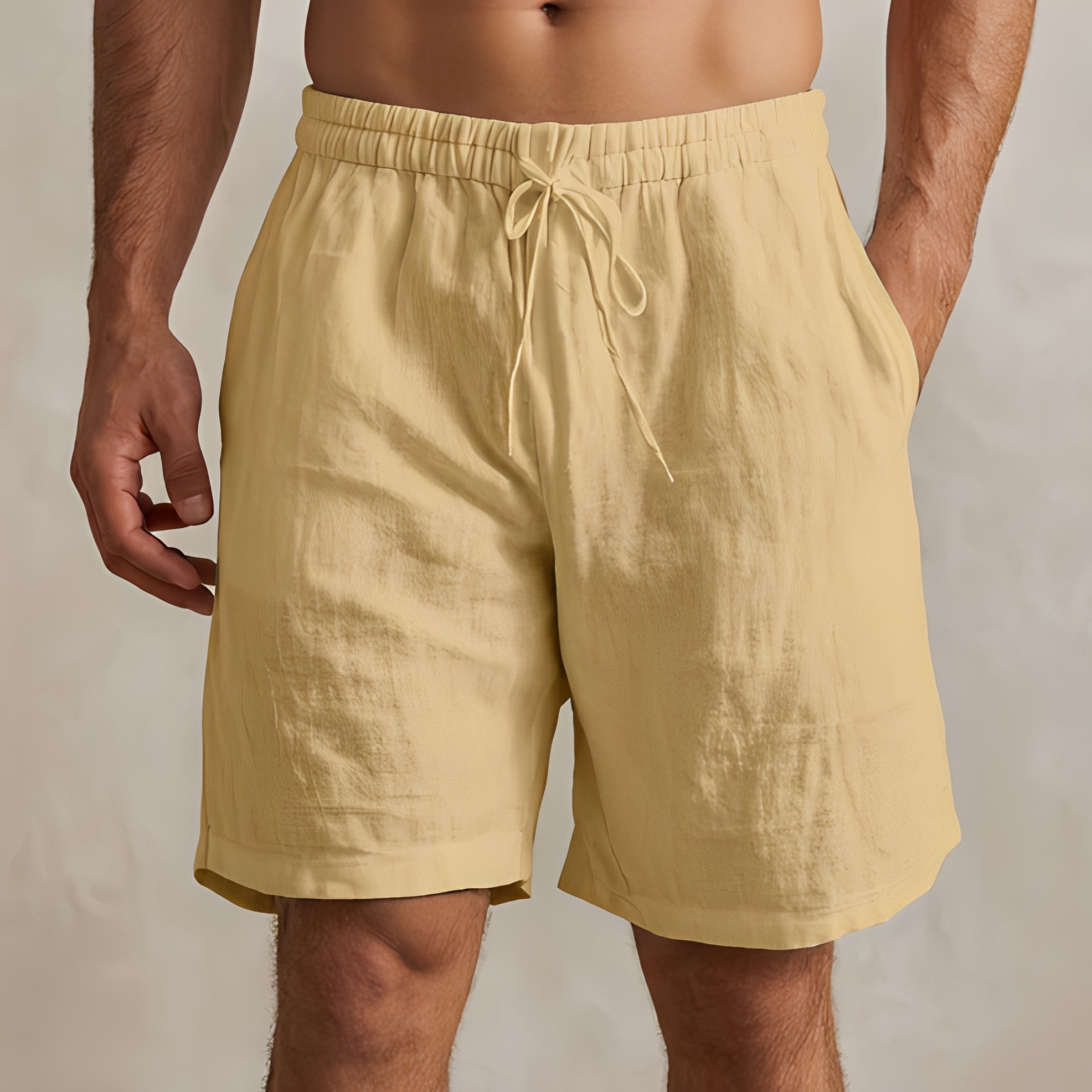 Loises - Pantaloni scurți moderni de vară cu șnur pentru bărbați