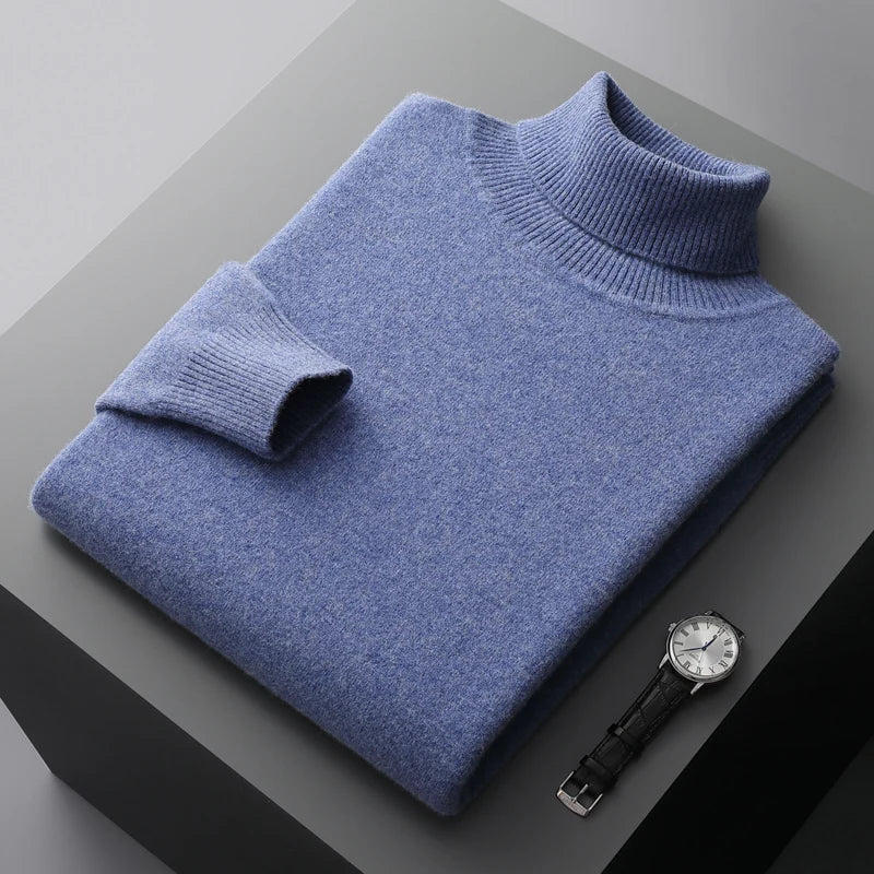 Adam - Clasic Merino Pulover cu Guler Înalt