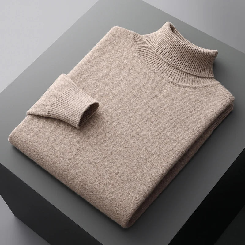 Adam - Clasic Merino Pulover cu Guler Înalt